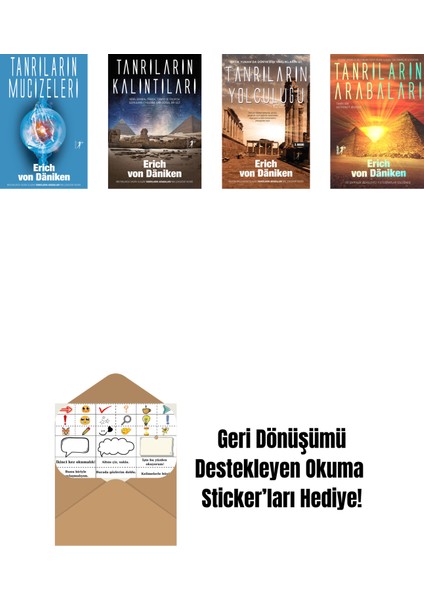 Erich Von Daniken 4 Kitap Set + Okuma Sticker'ları