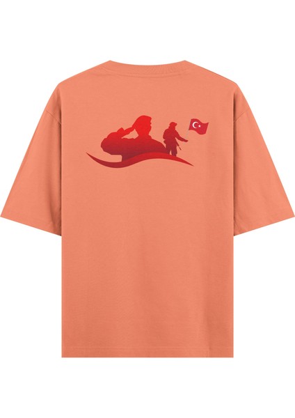 Ay Yıldız - Oversize T-Shirt Somon