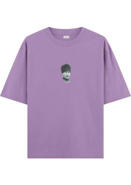 Atatürk - Oversize T-Shirt Mor
