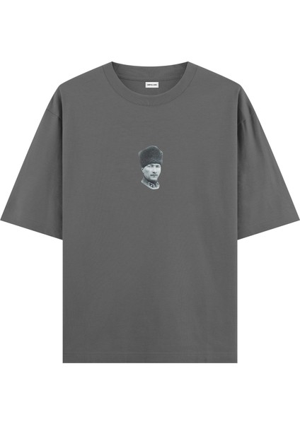 Atatürk - Oversize T-Shirt Antrasit