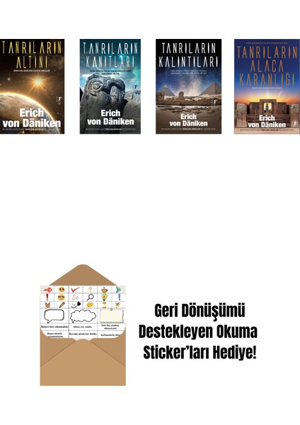 Erich Von Daniken 4 Kitap Set + Okuma Sticker'ları