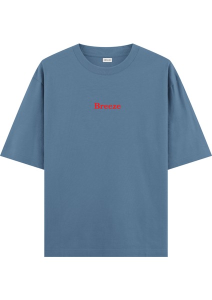 Breeze - Oversize T-Shirt Antrasit Mavi