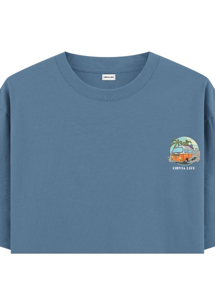 Caravan - Oversize T-Shirt Antrasit Mavi fiyatları