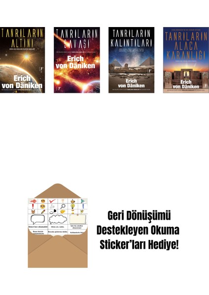 Erich Von Daniken 4 Kitap Set + Okuma Sticker'ları