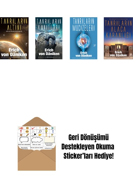 Erich Von Daniken 4 Kitap Set + Okuma Sticker'ları