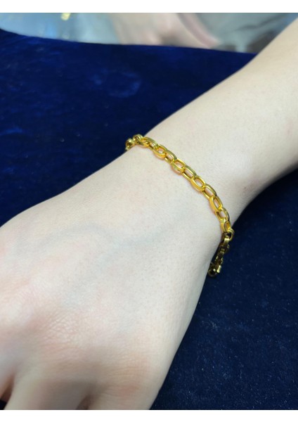 5 gr (Gram) Küp Modelli Bileklik Yatırımlık 22 Ayar Altın