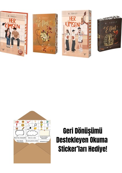 R. Ideli 4 Kitap Set + Okuma Sticker'ları