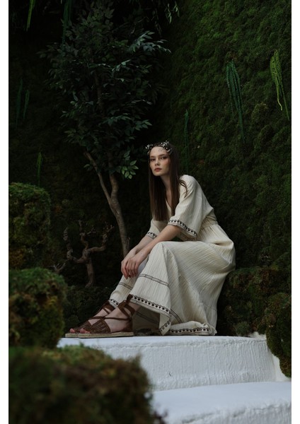 Nakışlı Muslin Elbise modelleri