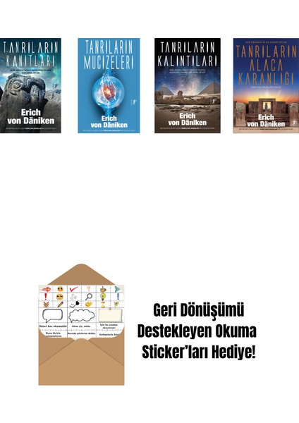 Erich Von Daniken 4 Kitap Set + Okuma Sticker'ları