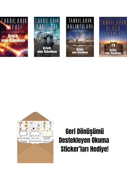 Erich Von Daniken 4 Kitap Set + Okuma Sticker'ları