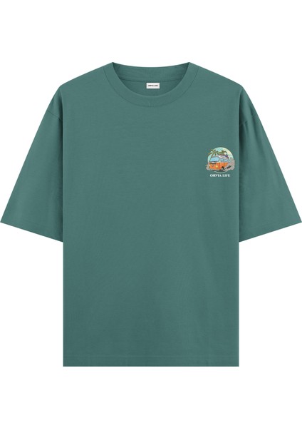 Caravan - Oversize T-Shirt Yeşil