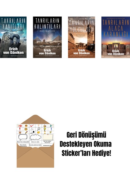 Erich Von Daniken 4 Kitap Set + Okuma Sticker'ları
