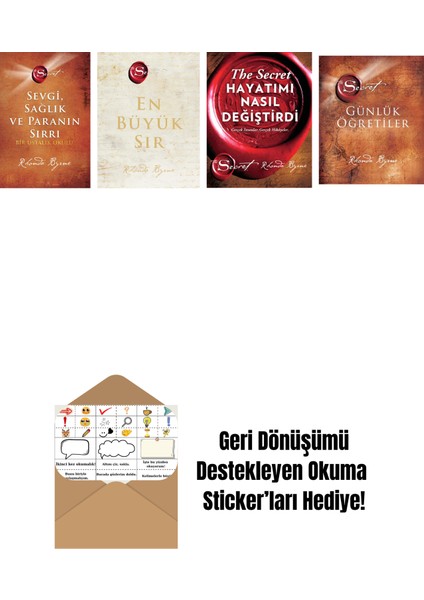 Rhonda Byrne 4 Kitap Set + Okuma Sticker'ları