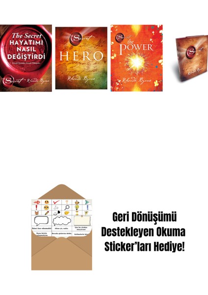 Rhonda Byrne 4 Kitap Set + Okuma Sticker'ları