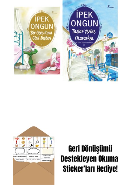 Bir Genç Kızın Gizli Defteri 1 + Taşlar Yerine Otururken + Okuma Sticker'ları