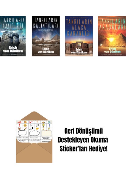 Erich Von Daniken 4 Kitap Set + Okuma Sticker'ları