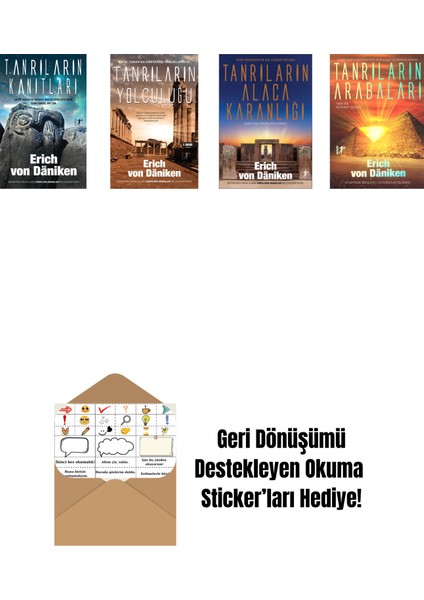 Erich Von Daniken 4 Kitap Set + Okuma Sticker'ları