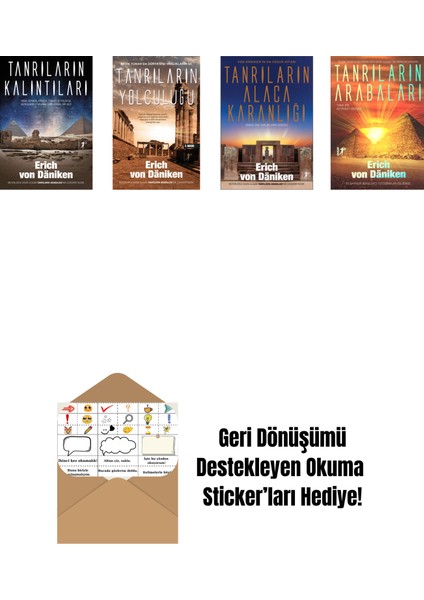 Erich Von Daniken 4 Kitap Set + Okuma Sticker'ları