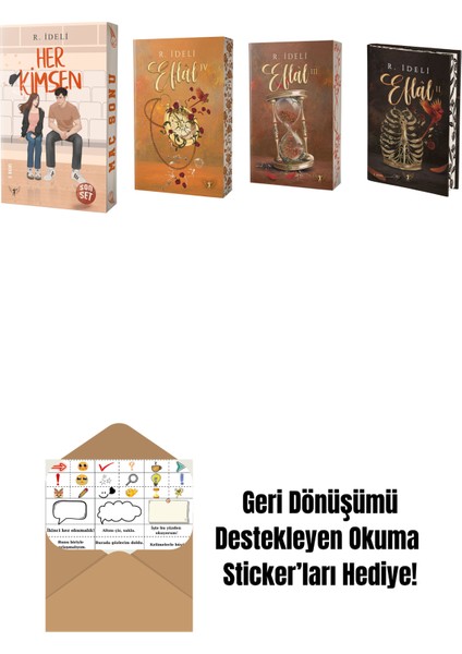R. Ideli 4 Kitap Set + Okuma Sticker'ları
