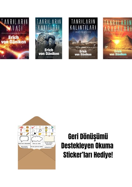 Erich Von Daniken 4 Kitap Set + Okuma Sticker'ları