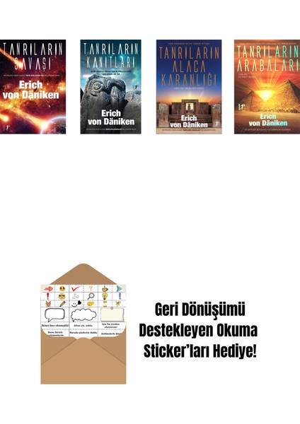 Erich Von Daniken 4 Kitap Set + Okuma Sticker'ları