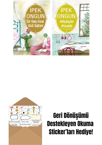 Bir Genç Kızın Gizli Defteri 1 + Arkadaşlar Arasında + Okuma Sticker'ları