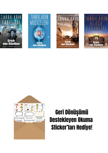 Erich Von Daniken 4 Kitap Set + Okuma Sticker'ları