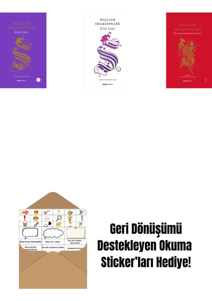 Kral Lear (Ciltli) + Kral Lear + Fırtına + Okuma Sticker'ları