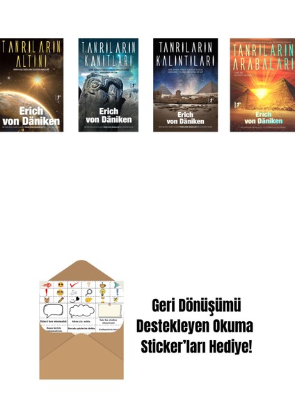 Erich Von Daniken 4 Kitap Set + Okuma Sticker'ları