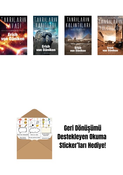 Erich Von Daniken 4 Kitap Set + Okuma Sticker'ları