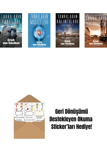 Erich Von Daniken 4 Kitap Set + Okuma Sticker'ları