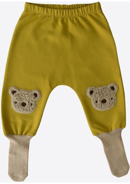 Organik Teddy Bear Çoraptolon-Hardal