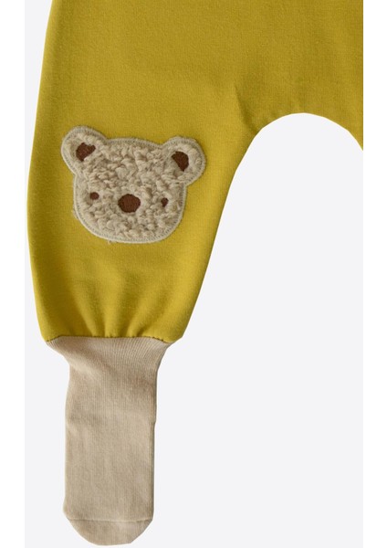 Organik Teddy Bear Çoraptolon-Hardal