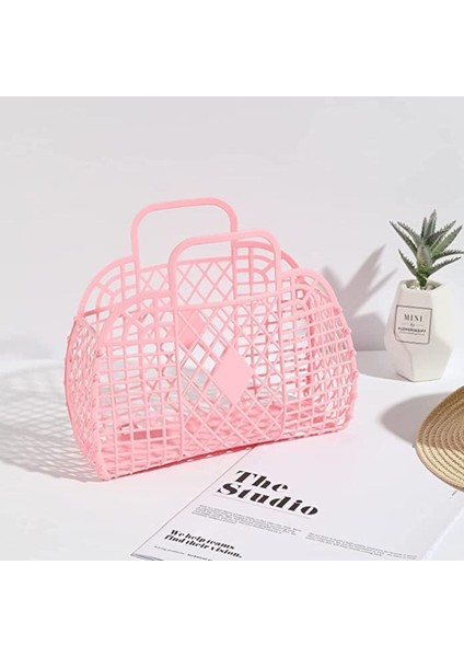 Retro Sepet Çanta- Açık Pembe fırsatları