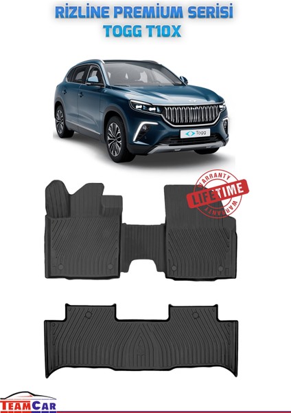 Togg T10X 2023 Sonrası Uyumlu Premium Serisi Havuzlu Paspas