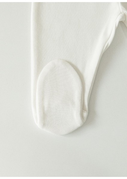 Organik New Basic Patikli Pantolon Ekru