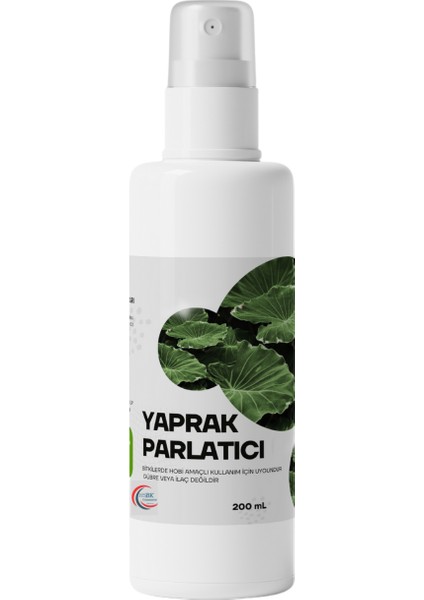 Yaprak Parlatıcı 200ML - Organik Sprey, Böcek Önleyici & Bitki Temizleyici