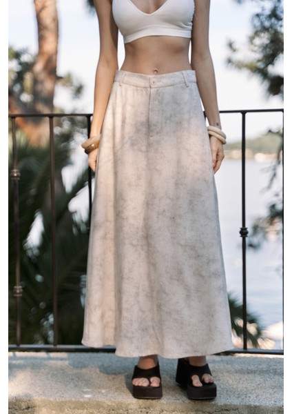 Garias Cepli Uzun Batik Desenli Bej Etek fiyatları