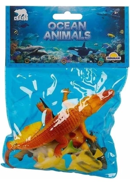 Bfs 0704 Okyanus Hayvanları Poşetli Hayvan Oyun Seti fiyatları