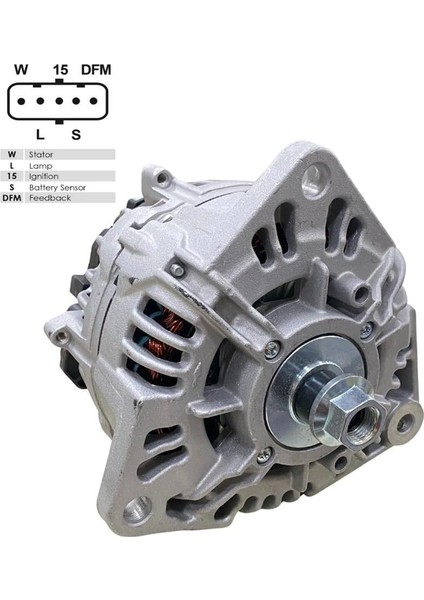 24V Alternatör Dinamo 120 A (5 Fiş Soketli) (W-L-15-S-Dfm) Daf-Man Tga/tgl/tgm/tgs