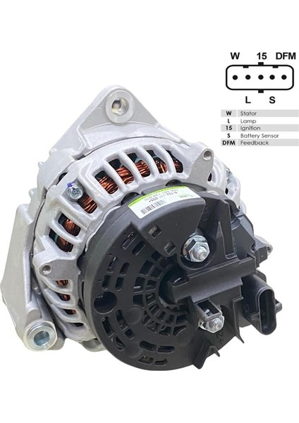 24V Alternatör Dinamo 120 A (5 Fiş Soketli) (W-L-15-S-Dfm) Daf-Man Tga/tgl/tgm/tgs modelleri