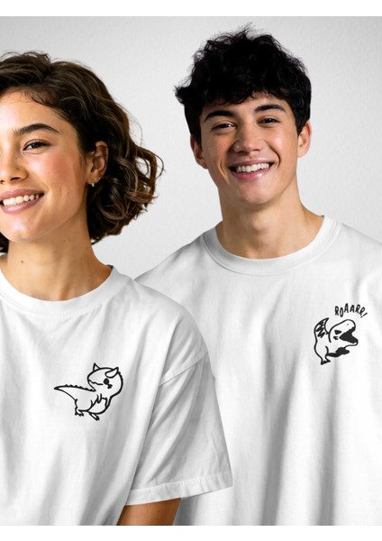 Roaarr! - Sevgili Kombini | Oversize Tişört | Çift Kombin Tişörtü fiyatları