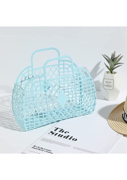 Retro Sepet Çanta-Mavi fırsatları