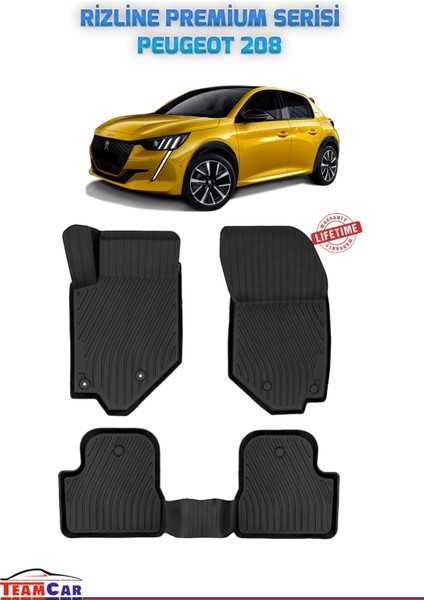 Teamcar Peugeot 208 2021 Sonrası Uyumlu Premium Serisi Havuzlu Paspas