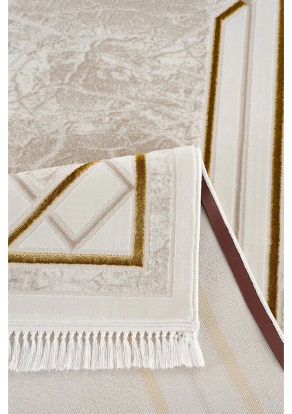 Efsun Modern Salon ve Oturma Odası Halısı - Krem Gold fırsatları