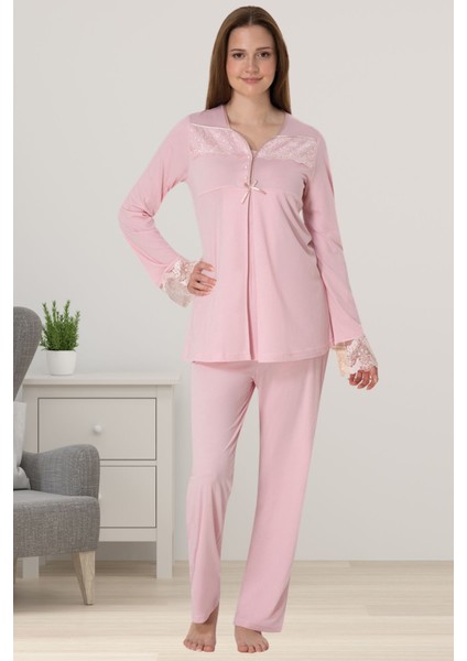 Pembe Hamile Lohusa Pijama Takımı