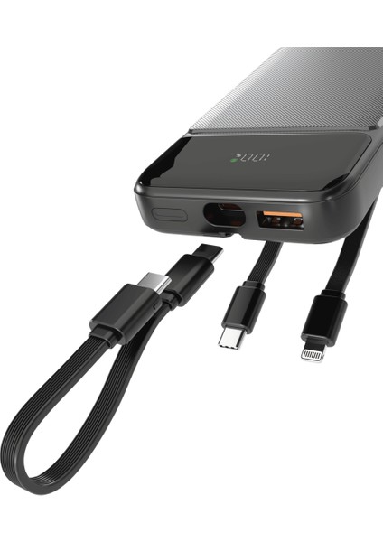 Octopus 10.000 Mah 22.5W 3in1 Kablolu Siyah modelleri