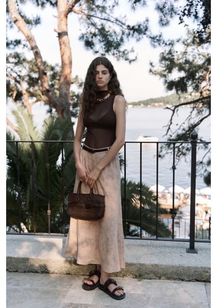 Garias Cepli Uzun Batik Desenli Vizon Etek fiyatları