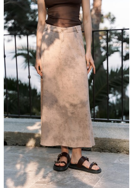 Garias Cepli Uzun Batik Desenli Vizon Etek modelleri