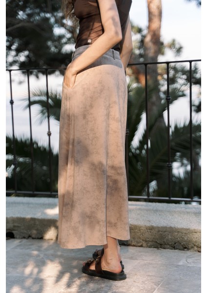 Garias Cepli Uzun Batik Desenli Vizon Etek fırsatları